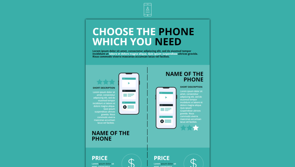 Product comparison infographic template by dot.vu