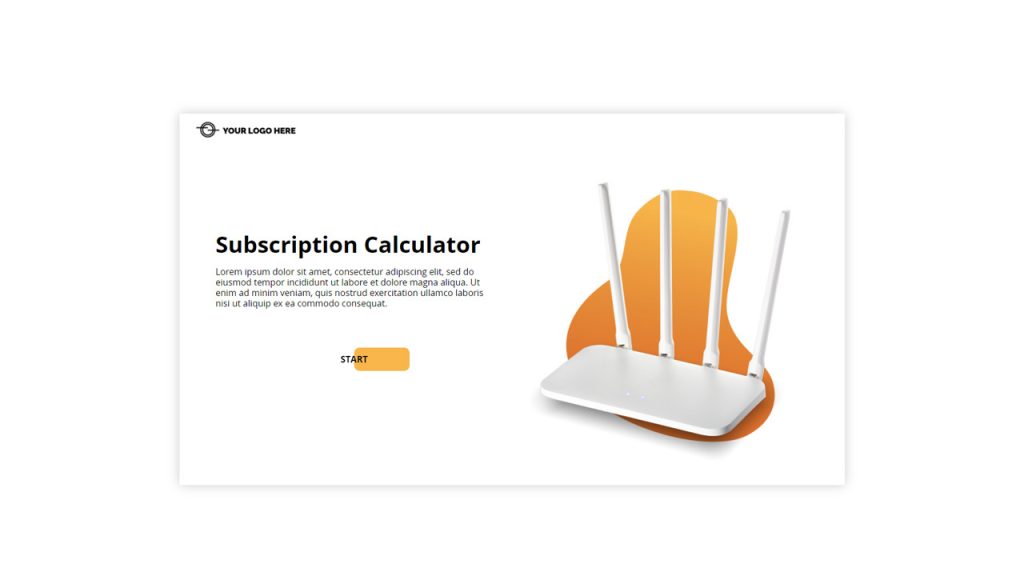 Subscription calculator template by Dot.vu