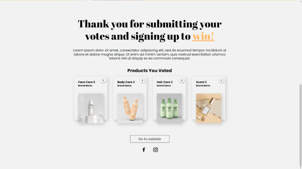 Vote-to-Enter Contest Template by Dot.vu