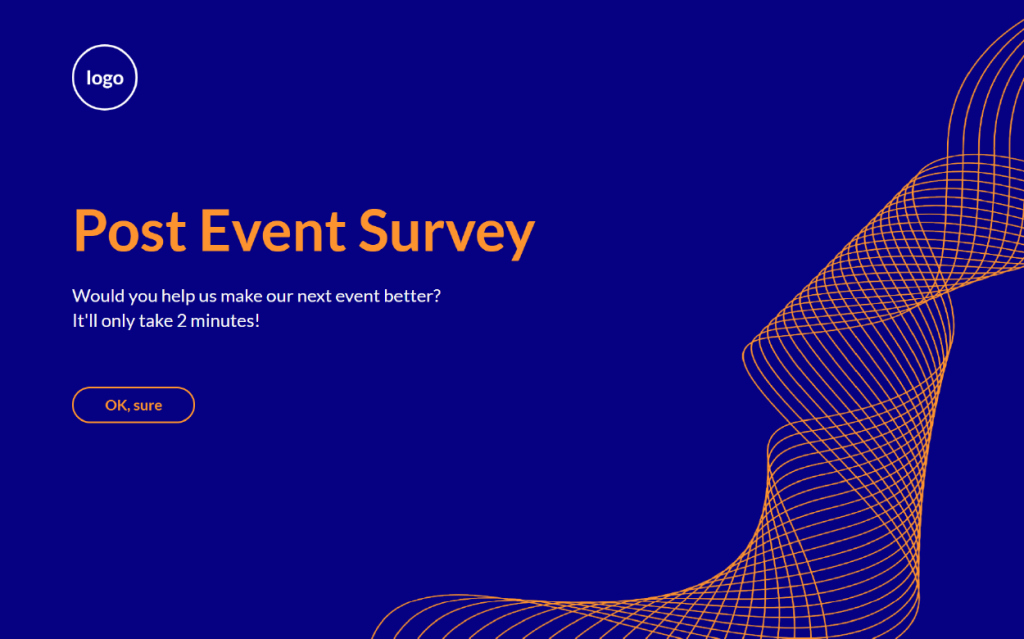 Post-event survey template by Dot.vu