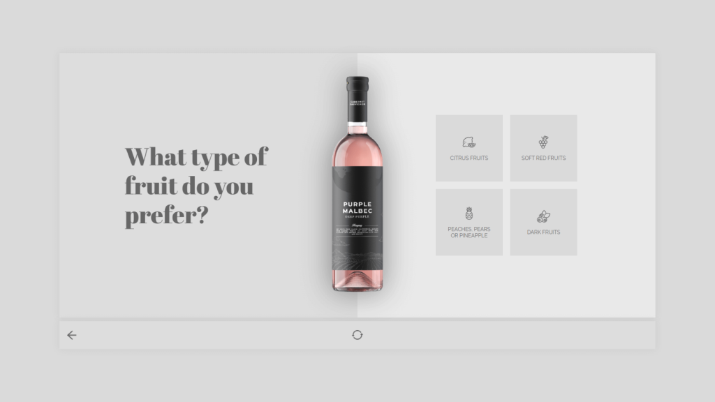 Wine Product Finder Guided Selling template by Dot.vu