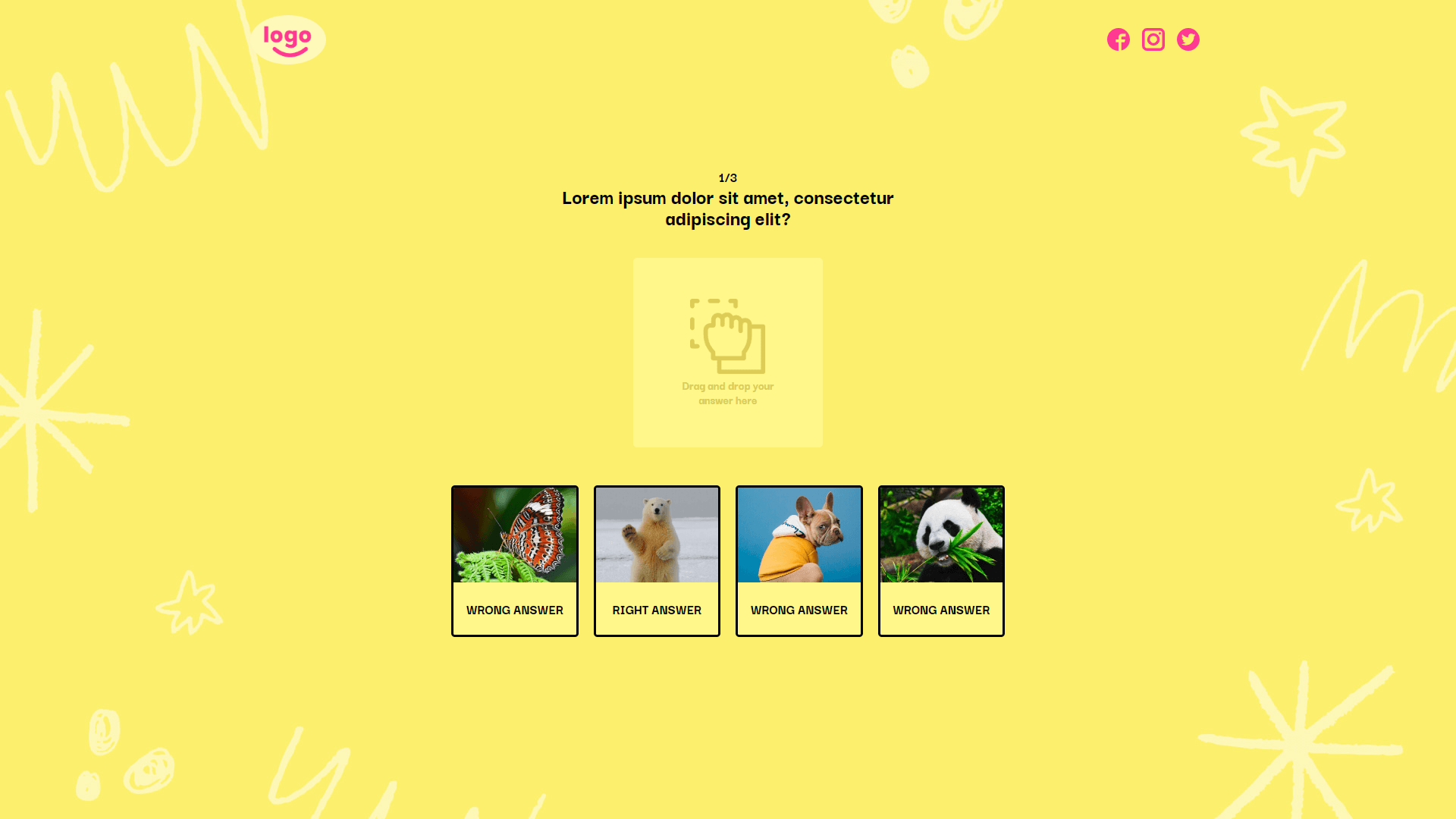 Drag and Drop Quiz with Rewards