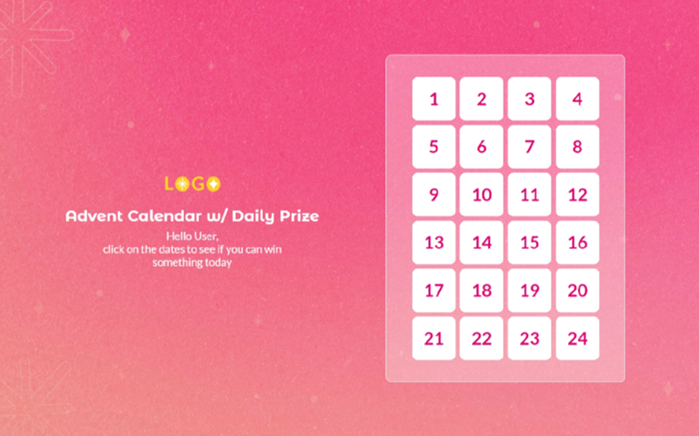 Achieve amazing results with an Online Advent Calendar template