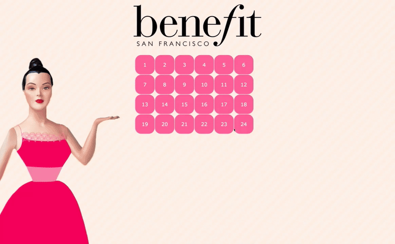 Benefit Online Advent Calendar by Dot.vu