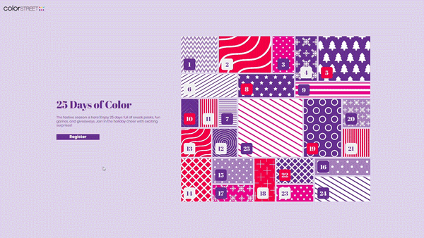 Color Street Online Advent Calendar by Dot.vu