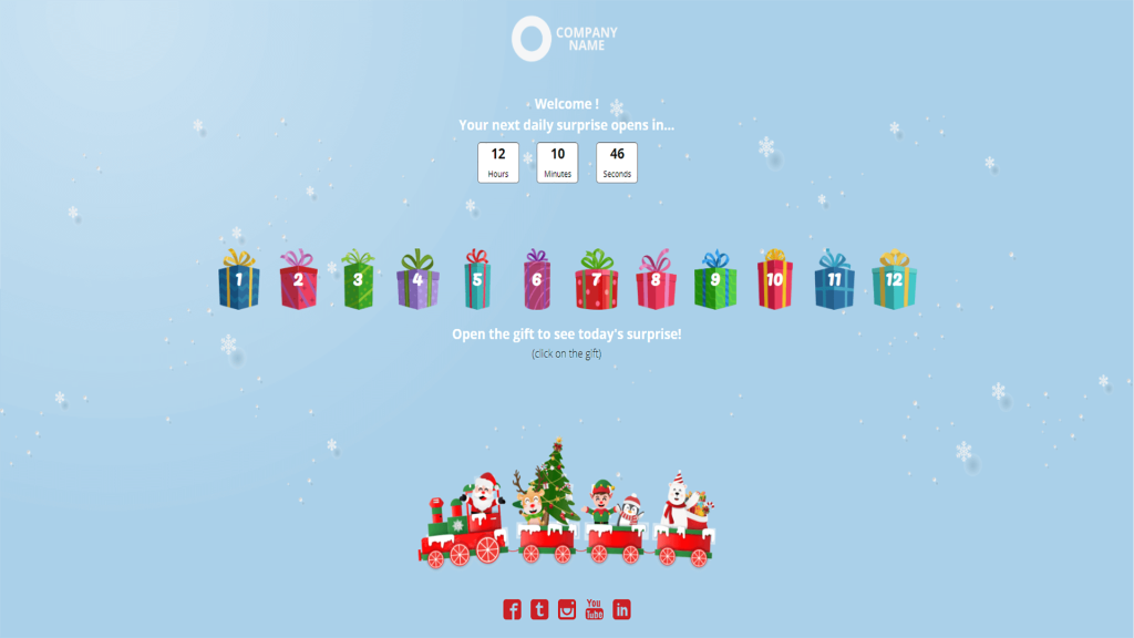 12 Day Online Advent Calendar Quiz template by Dot.vu