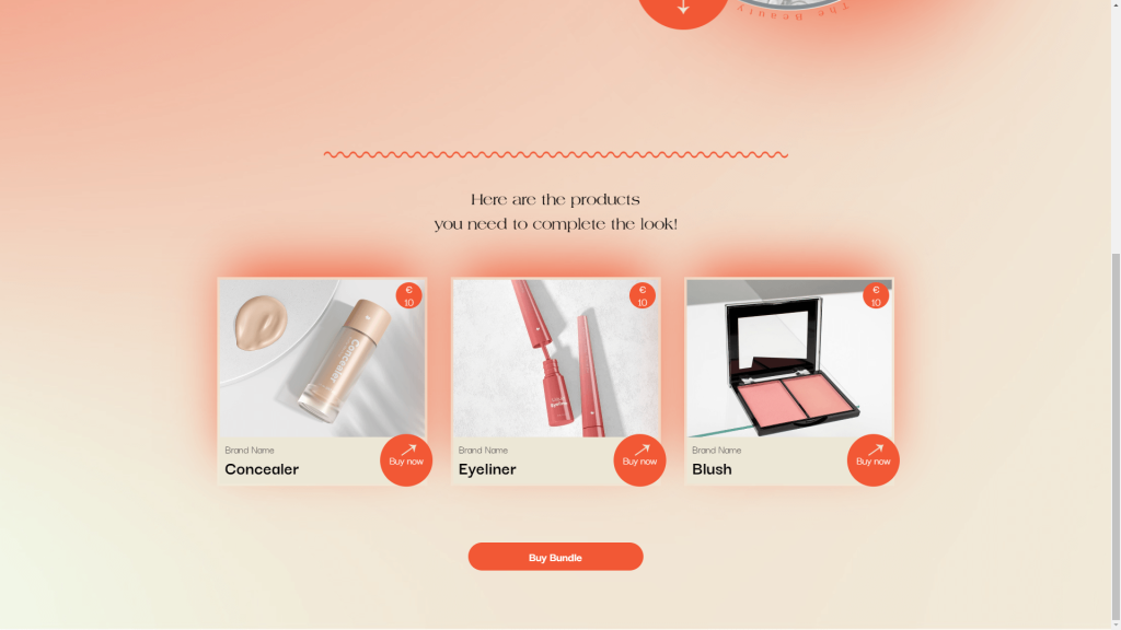 This Beauty Booster template by Dot.vu is among the traditional holiday gift guide examples