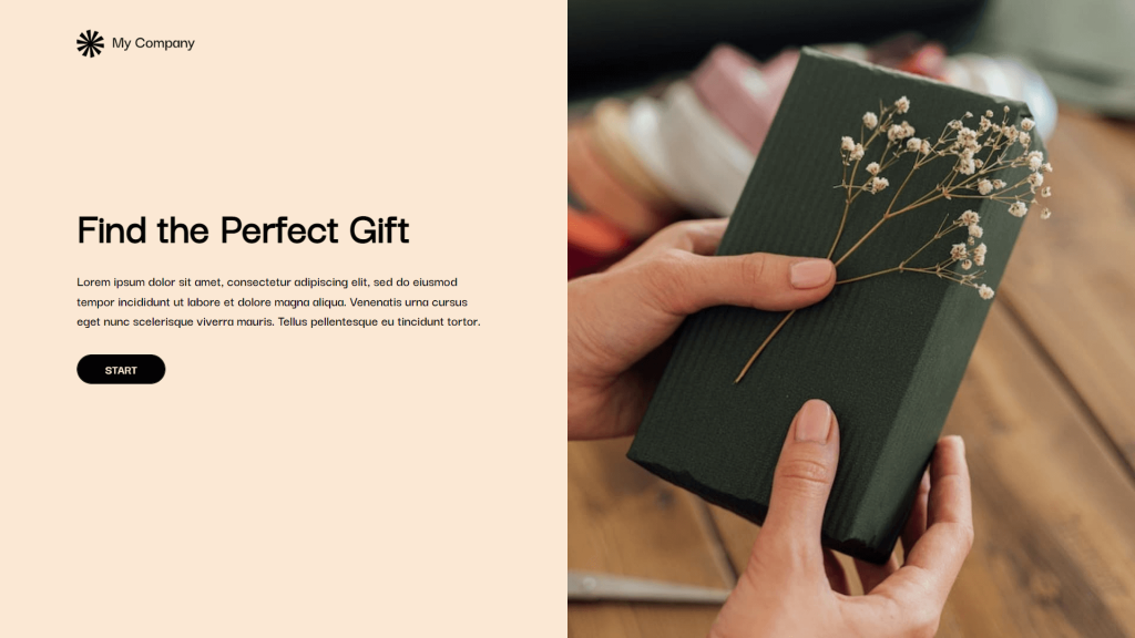 This is a 3 Question Gift Finder template by Dot.vu