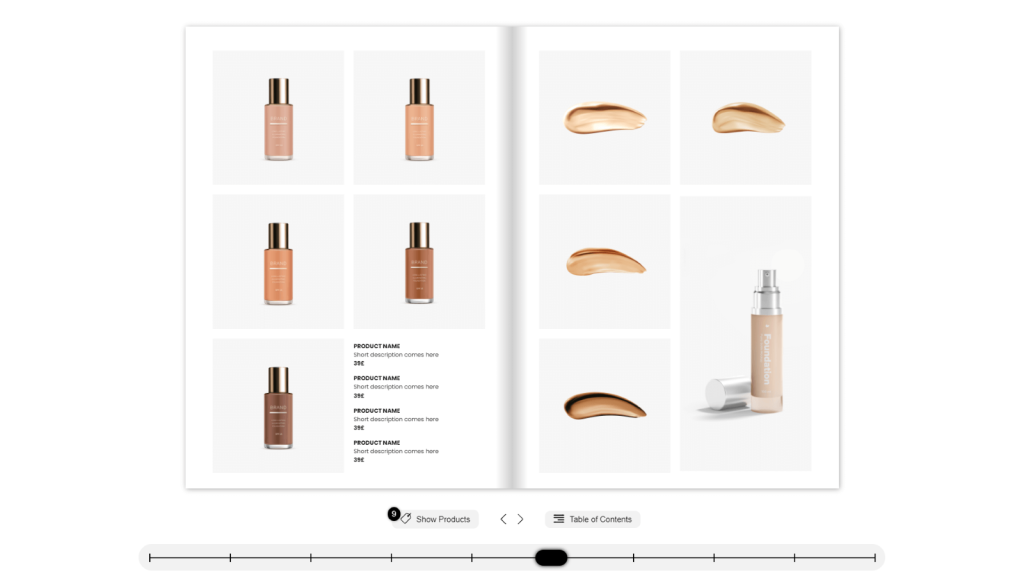 Interactive Flipbook template for ecommerce