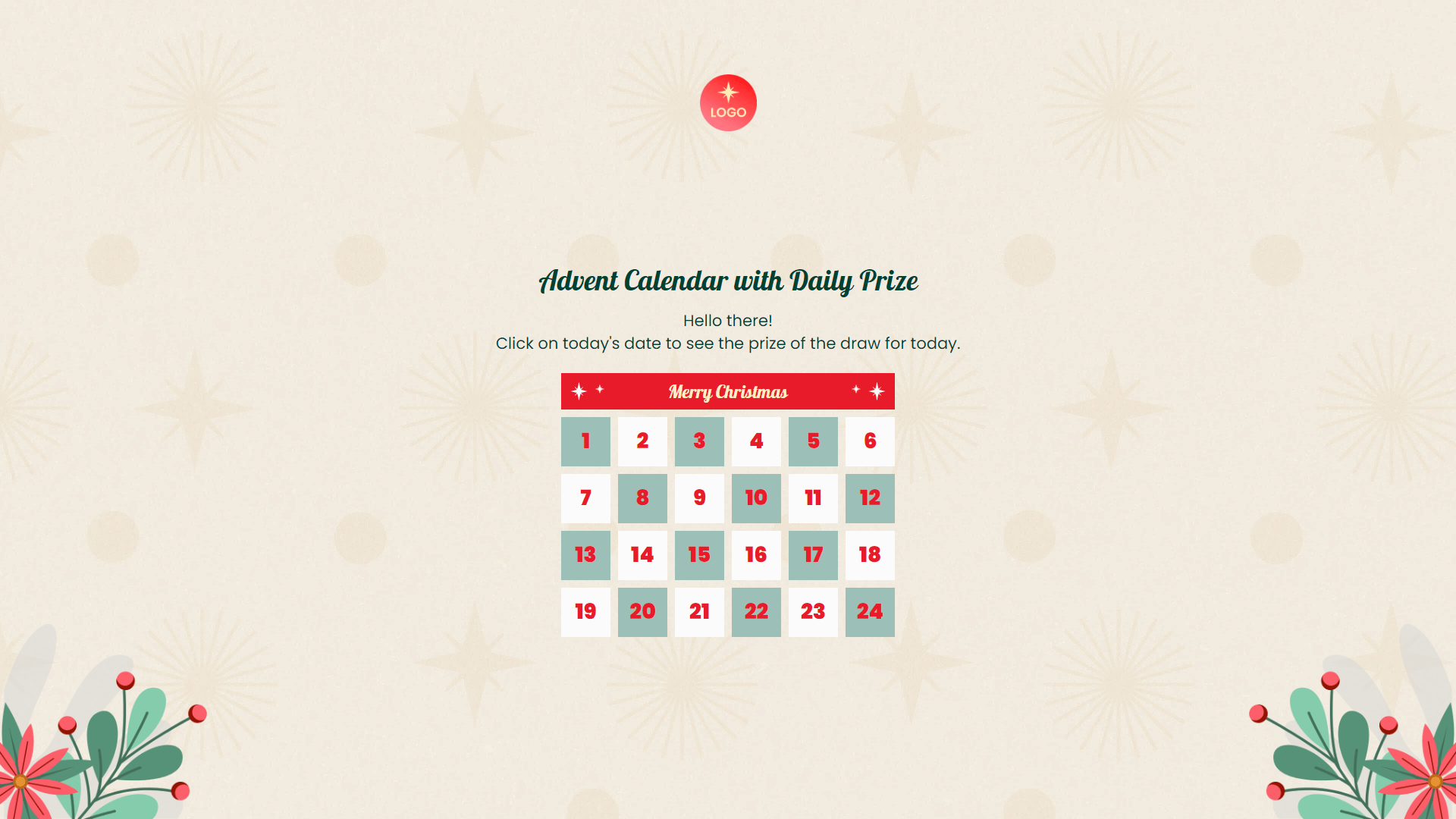 Advent Calendar with Daily Prizes