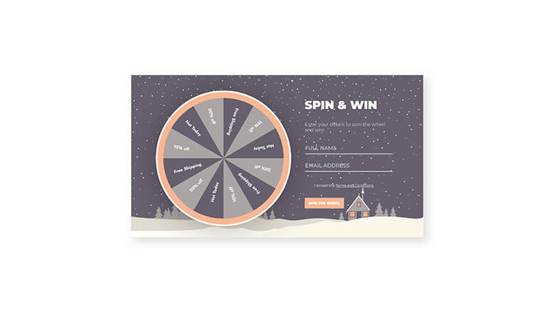 Christmas Spin & Win Popup