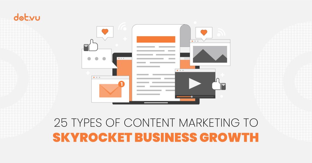 25 types of content marketing to skyrocket your business growth Blog post by Dot.vu