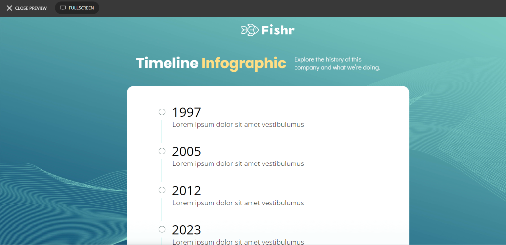 A preview of timeline infographic