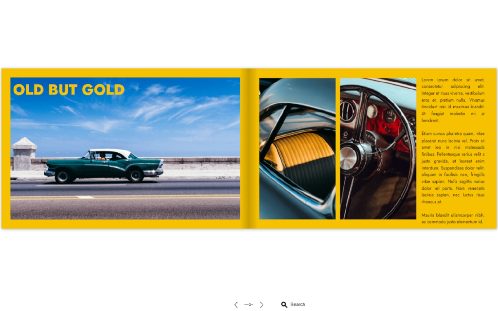 Automotive Presentation Template magazine layout examples by Dot.vu