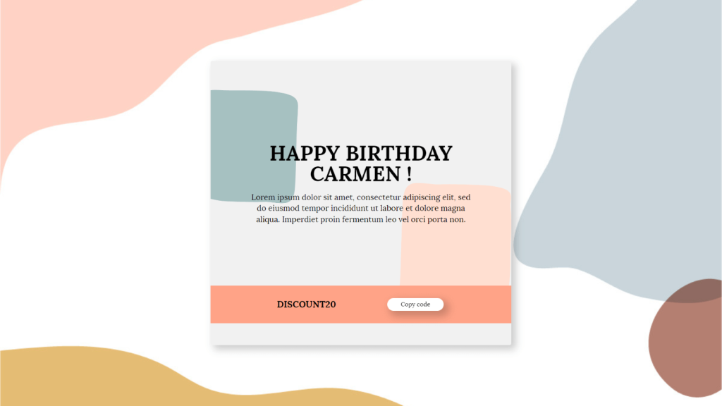 Personalized birthday card template