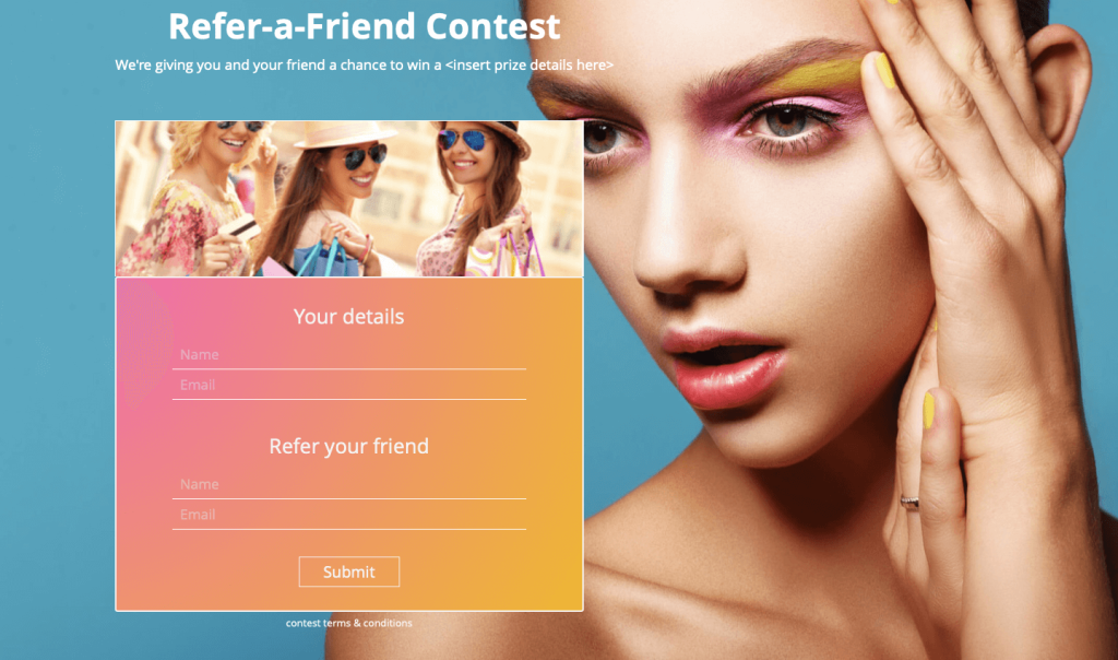 Refer-a-friend-contest template by Dot.vu