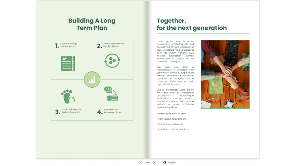 Company Report Template magazine layout examples by Dot.vu