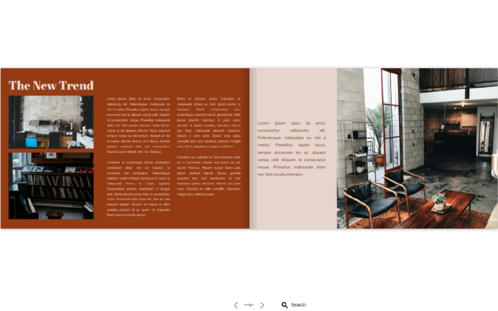  interior design template magazine layout examples by Dot.vu