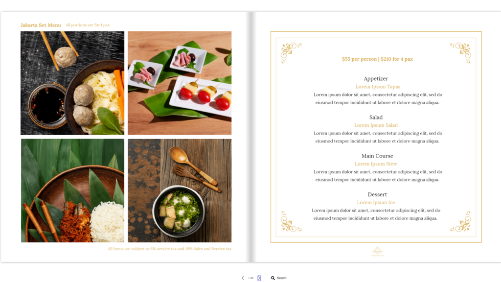 Restaurant Menu Booklet Template by Dot.vu