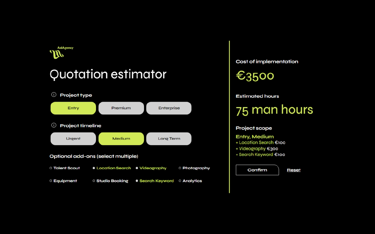 AI-Powered Personalization: Service Cost Calculator