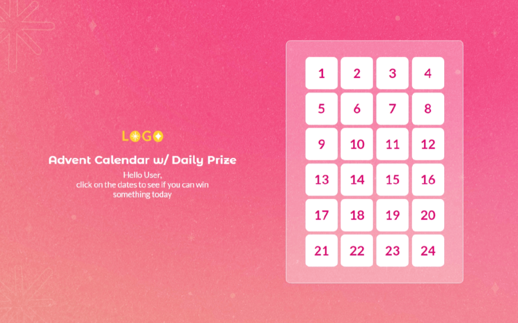 Advent Calendar with Daily Prizes (Instant-win) by Dot.vu