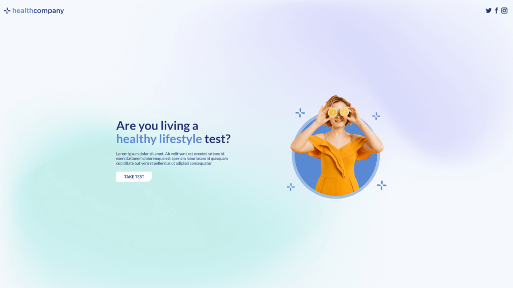 Personality quiz ideas: Health Tips Test template by Dot.vu 