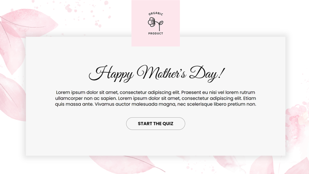 Personality quiz ideas: Mother's Day Personality Test template by Dot.vu