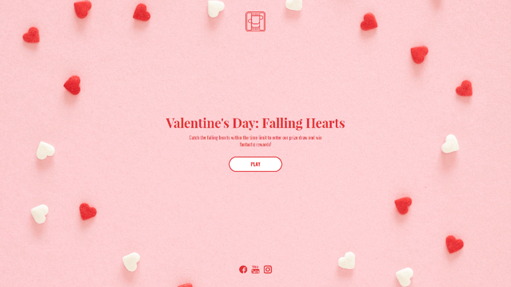 Valentine's Day Falling Hearts template by Dot.vu