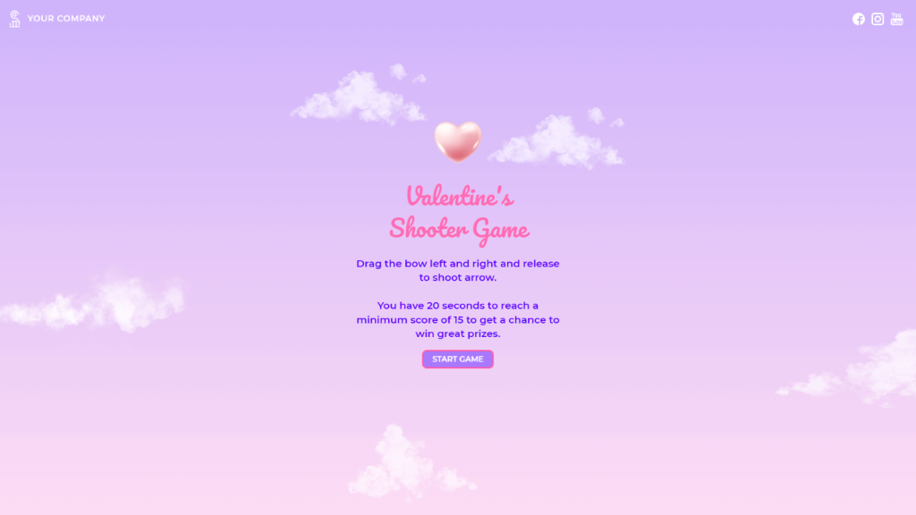 Valentine's shooter game template by Dot.vu