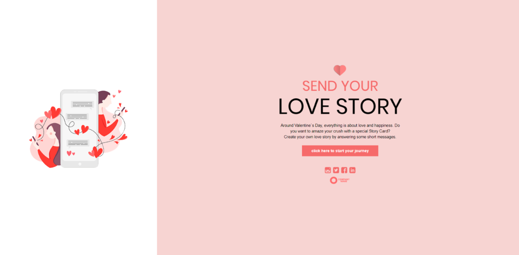 Personalized love story template by Dot.vu