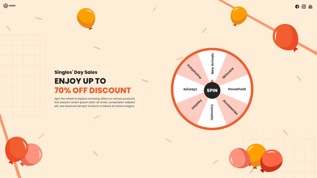  Singles' Day Explore Deals template by Dot.vu