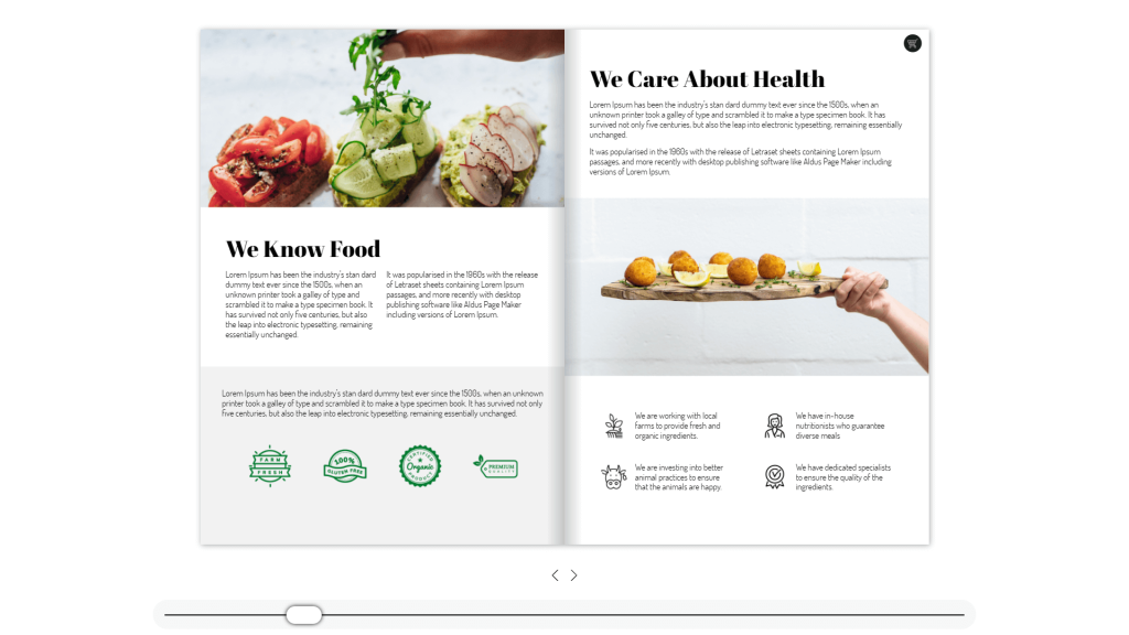 Product Catalog Flipbook - B2B/Food
