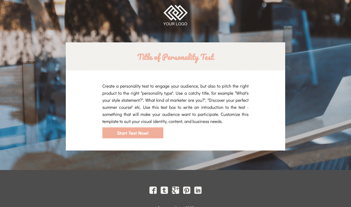 Personality Test with Contest Opt-in