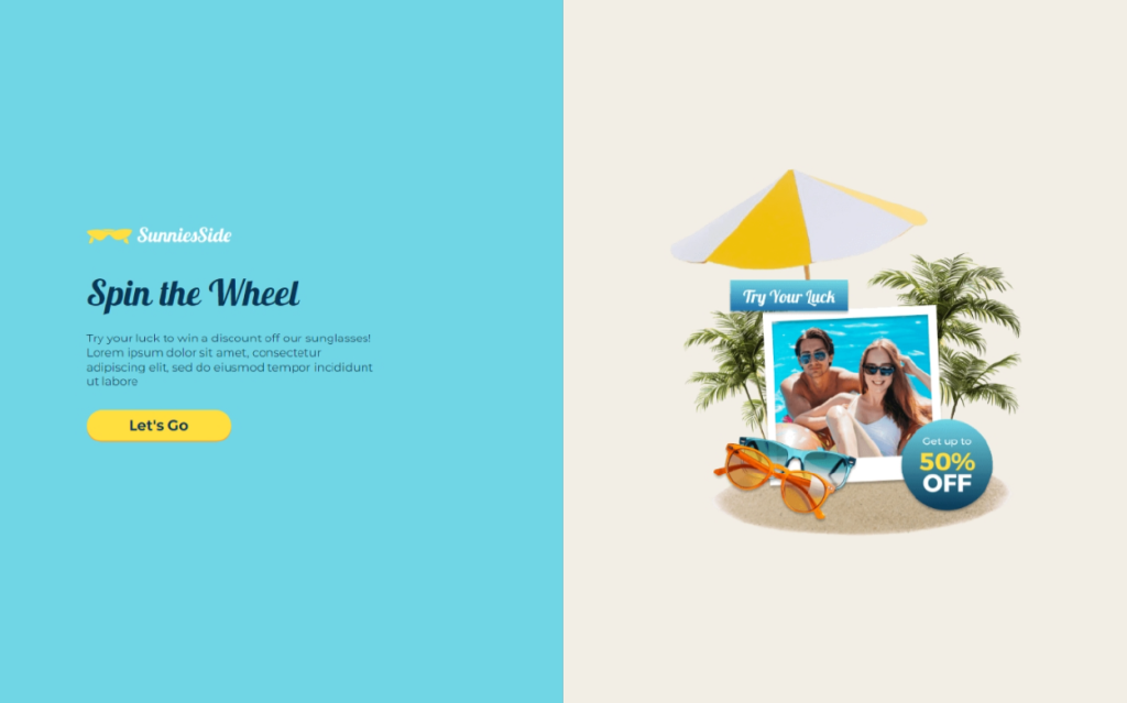 Sunny Spin and Win Template by Dot.vu