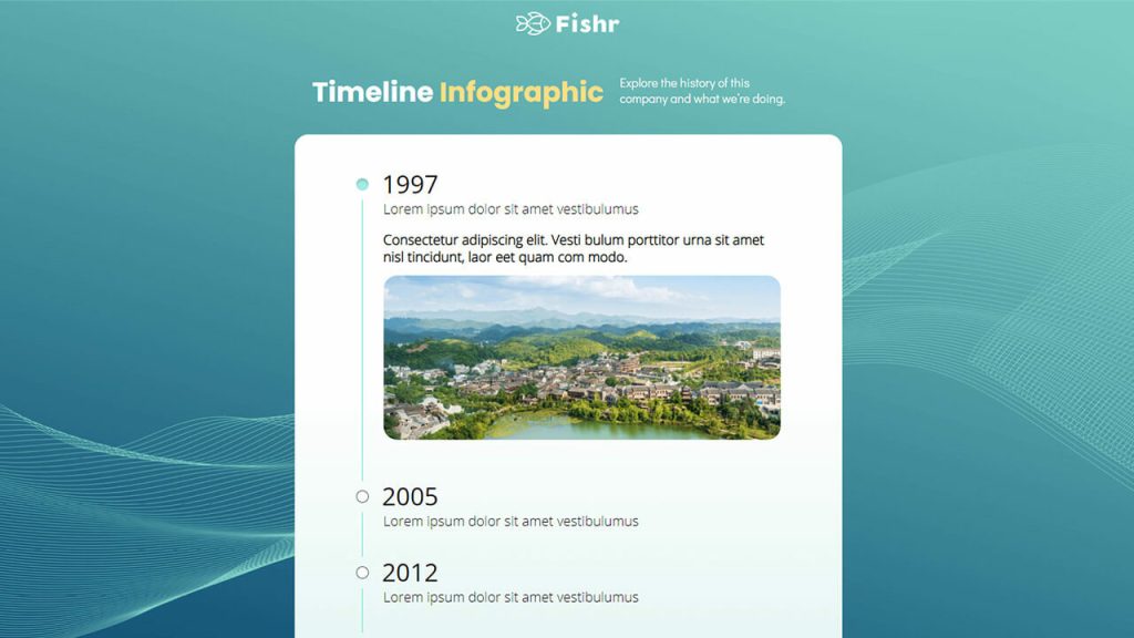 Interactive Timeline Infographics template by Dot.vu