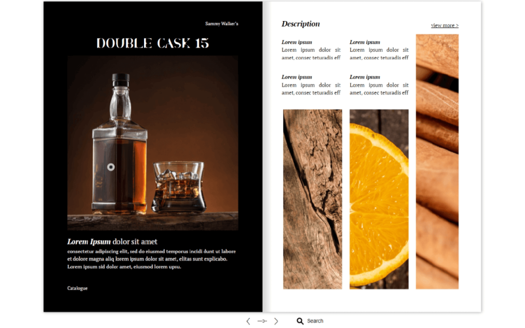 Spirits Gift Guide template by Dot.vu can be used as inbound marketing tool