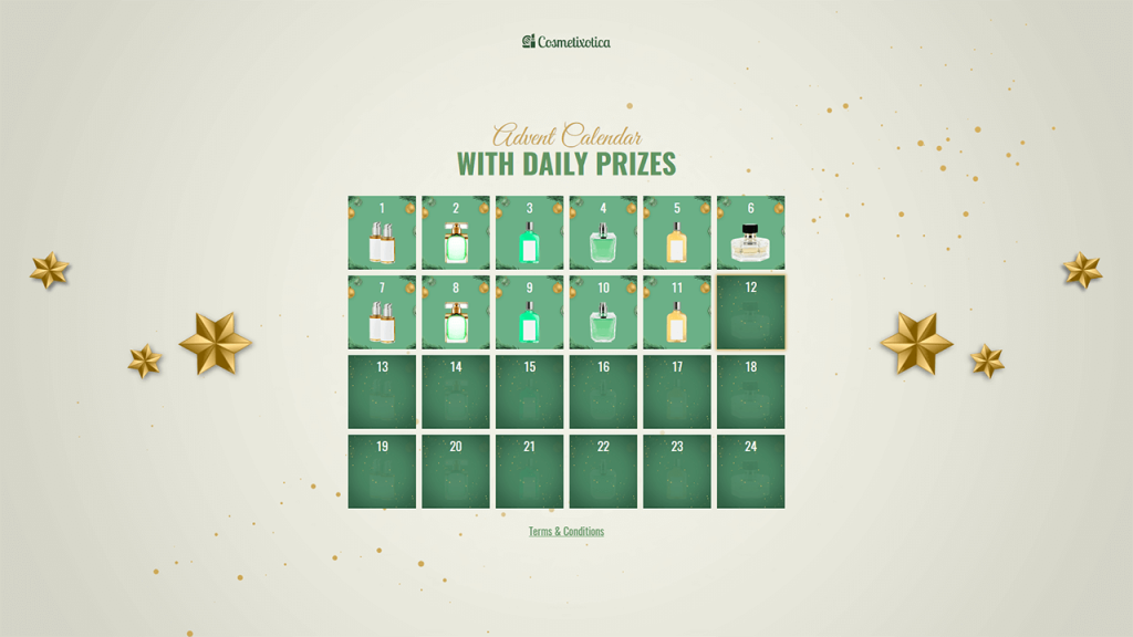 Advent calendar with daily prizes by Dot.vu