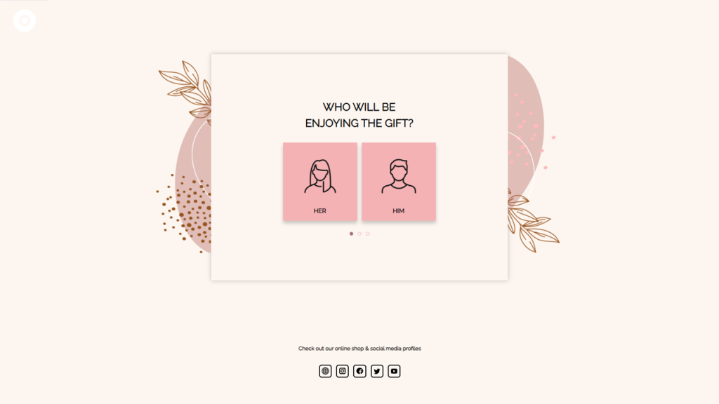 Ideal gift finder template by dot.vu