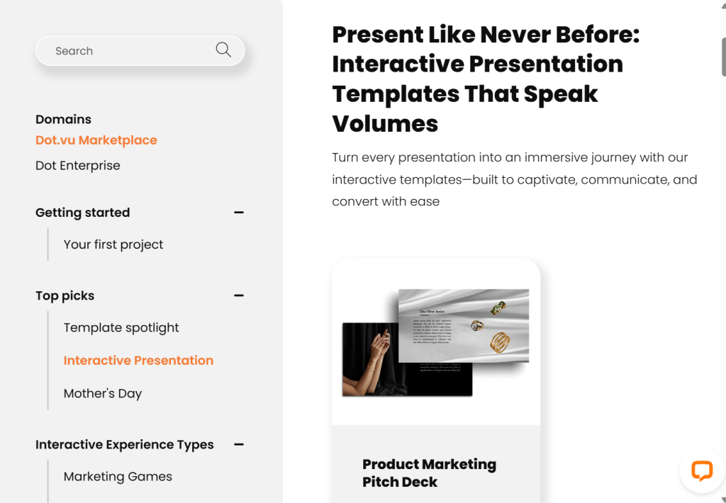 Interactive Presentation Templates by by Dot.vu