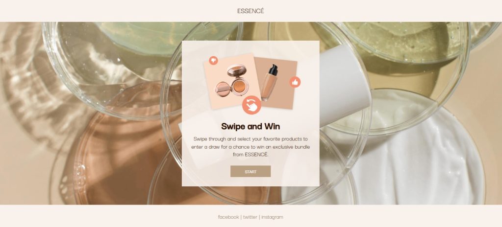Swipe and Win Marketing technology template