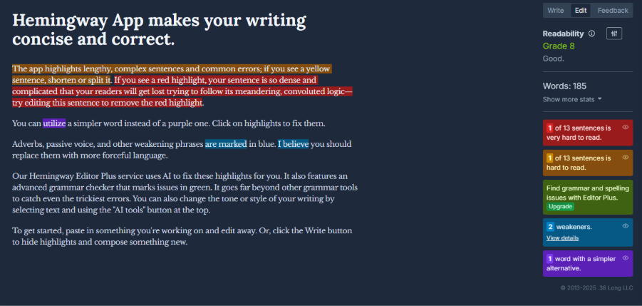 Hemmingway - Content Marketing Tool