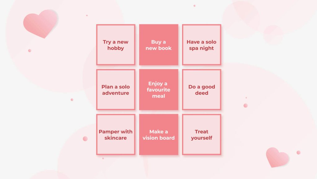 Self-Love Valentine's Day Bingo Template