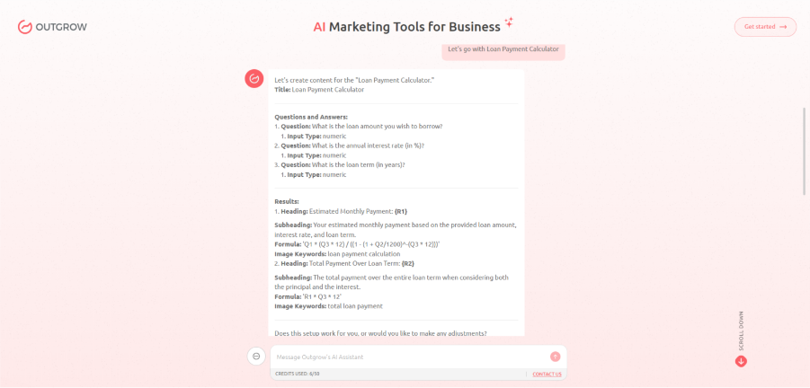 Outgrow (AI Interactive Calculators & Quizzes)